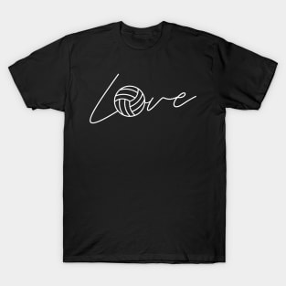 Love volleyball minimal typography design T-Shirt